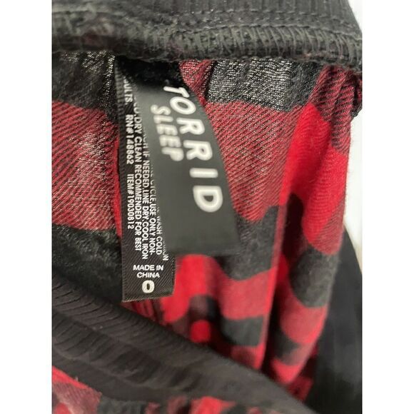 New Torrid Sleep Size L 0 Buffalo Check Pajama Set Red Black p NWT - Picture 5 of 11